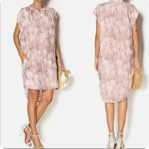 Anthropologie • the odells tropical pineapple cotton silk dress M